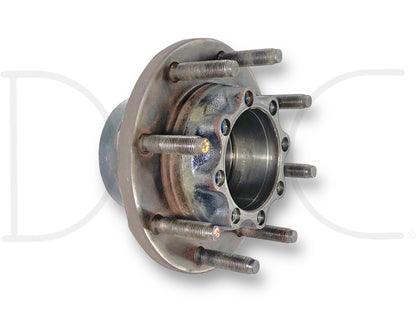 05-10 Ford F250 F350 SRW Sterling 10.5 Rear Axle Wheel Bearing Hub 8 Lug OE showing used but good condition rear axle hub with light wear, compatible with 2005-2010 Ford F-250 and F-350 trucks, designed for reliable OEM fit and function.