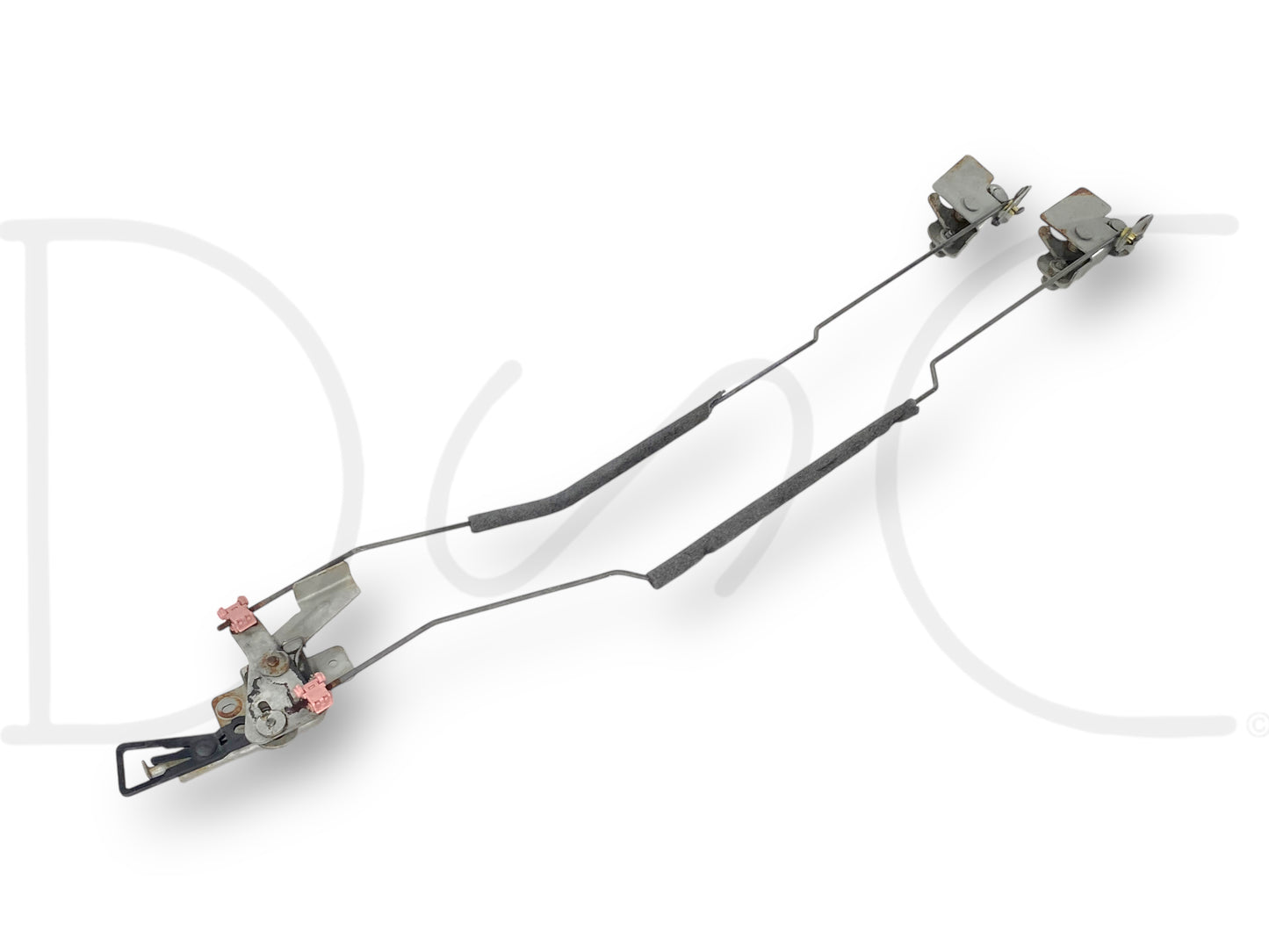 08-16 Ford F250 F350 Rear Tailgate Handle Latch Linkage Assembly OEM, used condition with light wear, removed from a 2008 Ford F-350 6.4L Powerstroke diesel truck, compatible with Ford F-250, F-350, and F-450 models from 2008 to 2016.