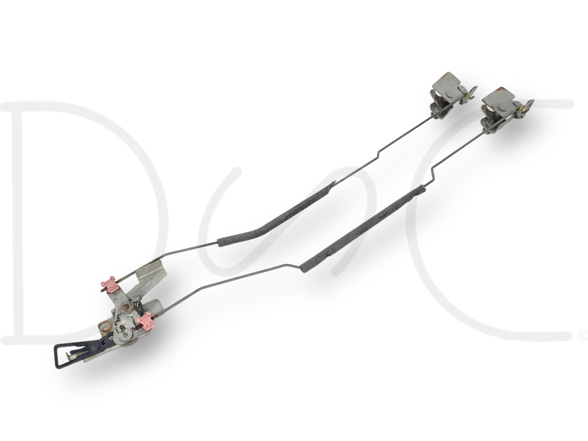 08-16 Ford F250 F350 Rear Tailgate Handle Latch Linkage Assembly OEM, used condition with light wear, removed from a 2008 Ford F-350 6.4L Powerstroke diesel truck, compatible with Ford F-250, F-350, and F-450 models from 2008 to 2016.