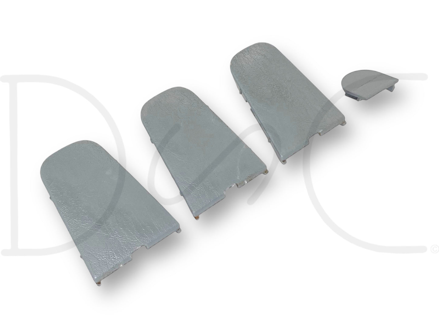 99-07 Ford F250 F350 Super Duty Dashboard Dash Bolt Cover Trim Set Gray OE, used condition with light wear, compatible with 1999-2007 Ford F-250, F-350, F-450, and F-550 trucks, designed for durability and OEM fitment.