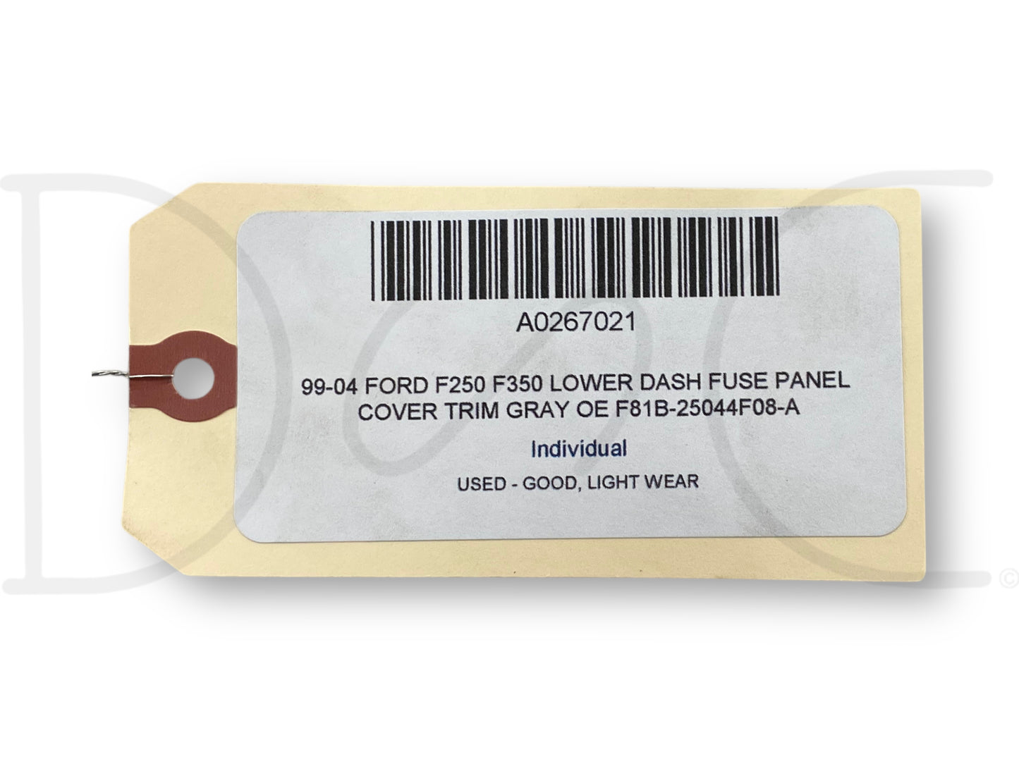99-04 Ford F250 F350 Lower Dash Fuse Panel Cover Trim Gray OE F81B-25044F08-A
