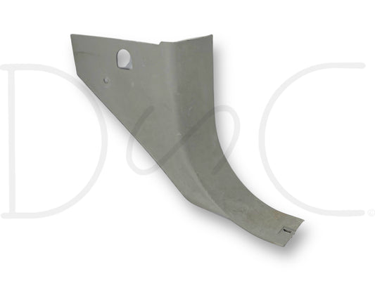 99-07 Ford F250 F350 RH Passenger Front Kick Panel Gray OEM, used with light wear and scratches, compatible with 6.0L Powerstroke models from 1999 to 2007, made from durable gray plastic designed for Super Duty trucks.