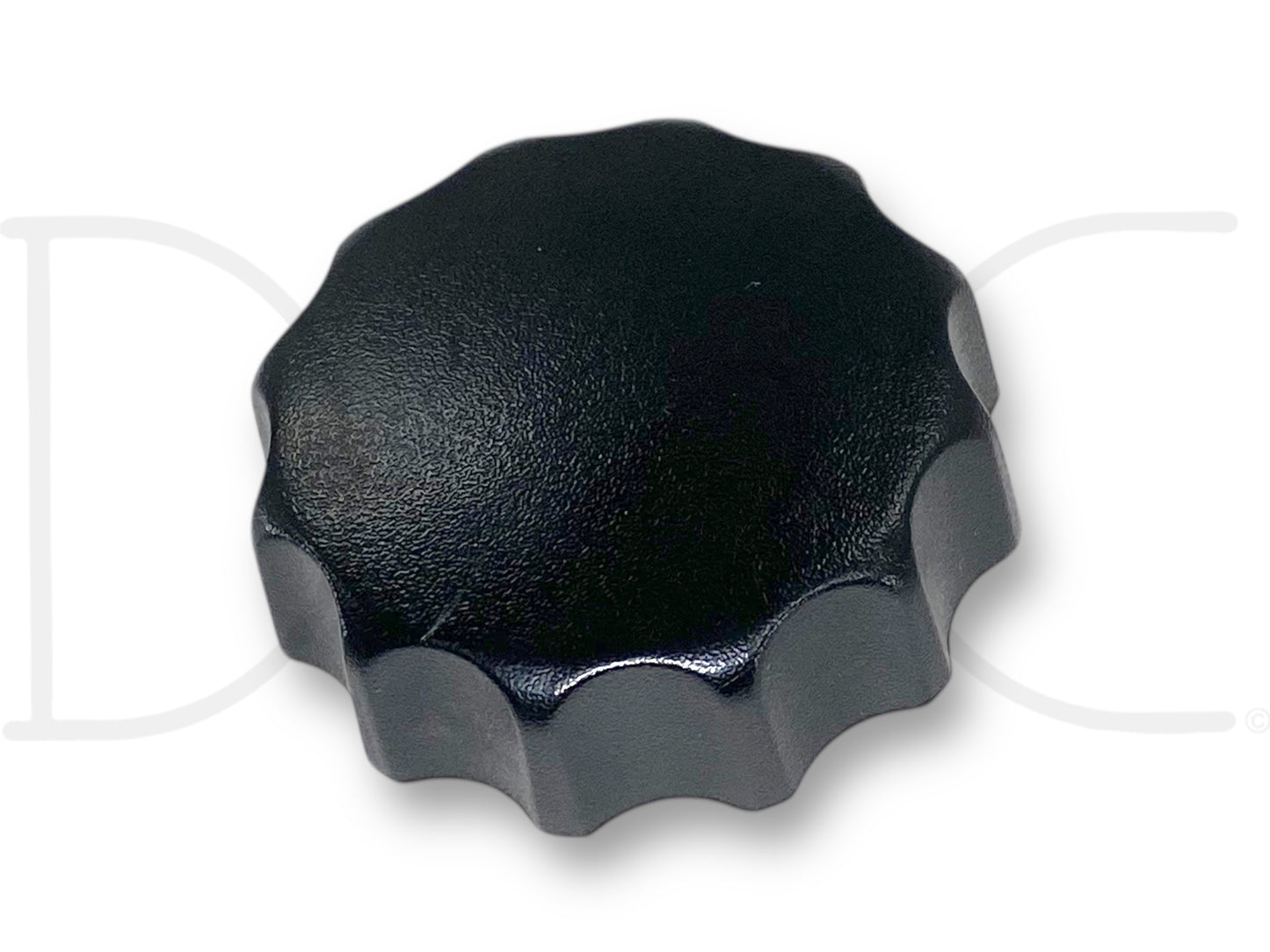 99-07 Ford F250 F350 Seat Lumbar Support Adjuster Knob OEM in used condition with light wear and scratches, made of black textured plastic, compatible with 1999–2007 Ford Super Duty trucks including F-250, F-350, F-450, and F-550 models.