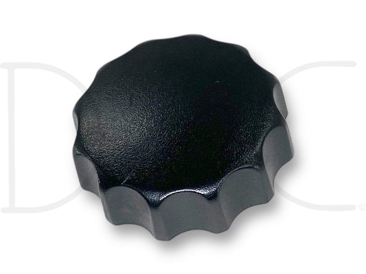 99-07 Ford F250 F350 Seat Lumbar Support Adjuster Knob OEM in used condition with light wear and scratches, made of black textured plastic, compatible with 1999–2007 Ford Super Duty trucks including F-250, F-350, F-450, and F-550 models.