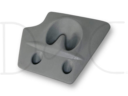 99-04 Ford F250 F350 Center Dash Trash Bag Hook Ashtray Delete Panel Gray OE, used condition with light wear, designed to fit 1999-2004 Ford F-250, F-350, F-450, and F-550 trucks, made of gray durable material for center dash mounting and ashtray deletion.