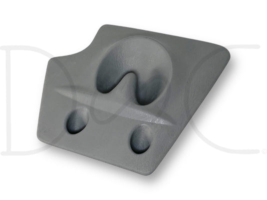 99-04 Ford F250 F350 Center Dash Trash Bag Hook Ashtray Delete Panel Gray OE, used condition with light wear, designed to fit 1999-2004 Ford F-250, F-350, F-450, and F-550 trucks, made of gray durable material for center dash mounting and ashtray deletion.