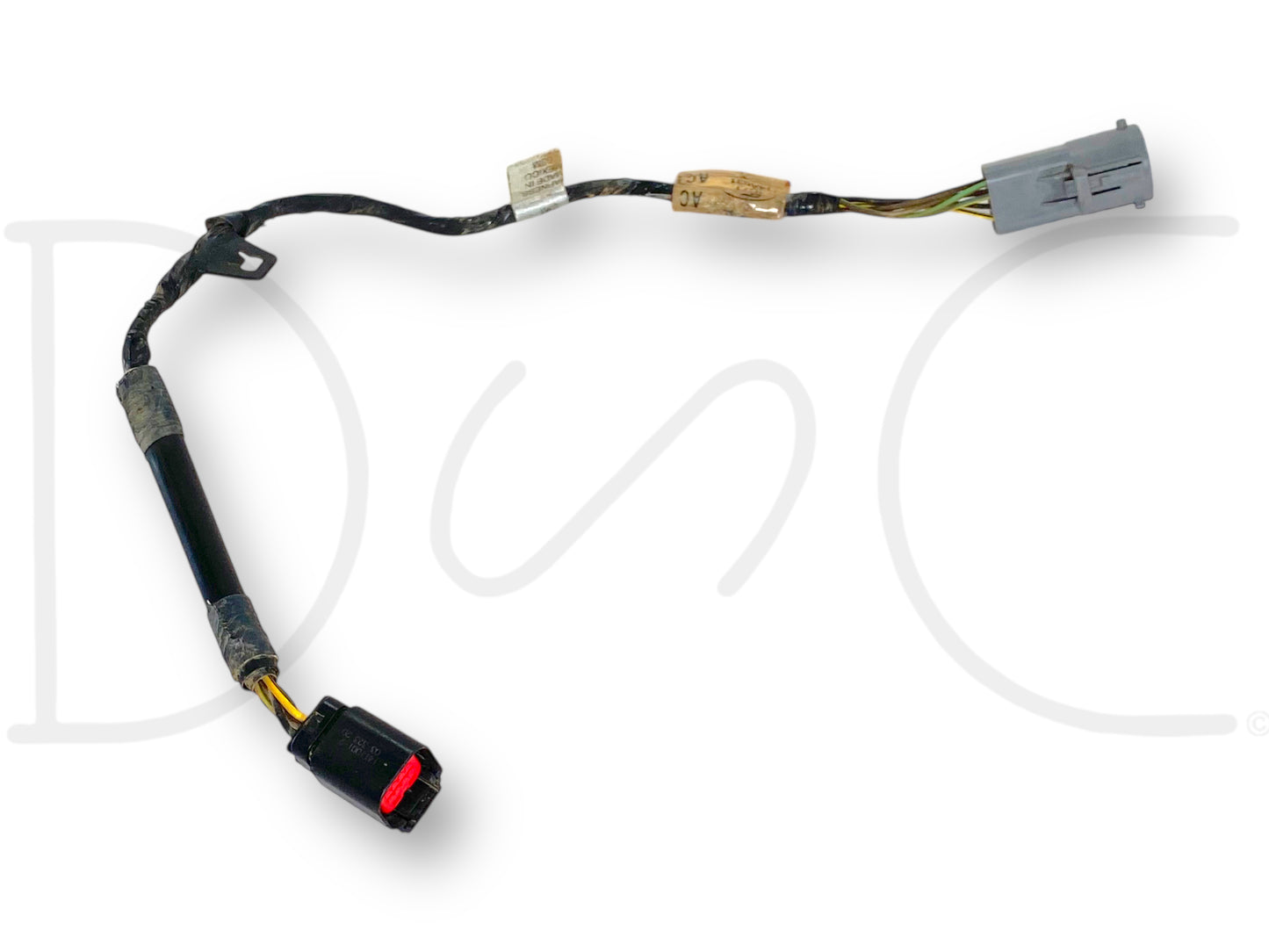 02-07 Ford F250 F350 Driver Front Door Lock Keypad Wiring Harness OE used in good condition with light wear, compatible with 2001-2007 Ford Super Duty trucks including F-250, F-350, F-450, and F-550 models, featuring genuine OE connectors and wiring.