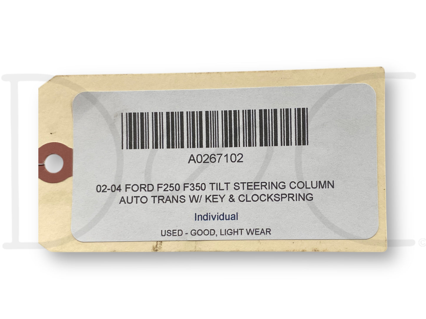 02-04 Ford F250 F350 Tilt Steering Column Auto Trans W/ Key & Clockspring