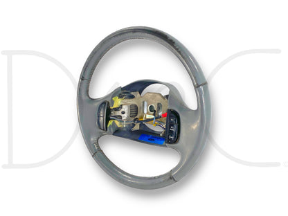 99-04 Ford F250 F350 Lariat Steering Wheel W/ Cruise Control Gray Leather OEM