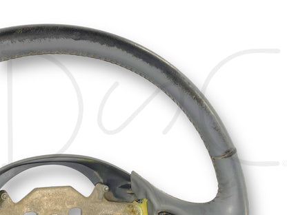 99-04 Ford F250 F350 Lariat Steering Wheel W/ Cruise Control Gray Leather OEM