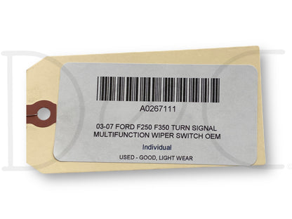 03-07 Ford F250 F350 Turn Signal Multifunction Wiper Switch OEM
