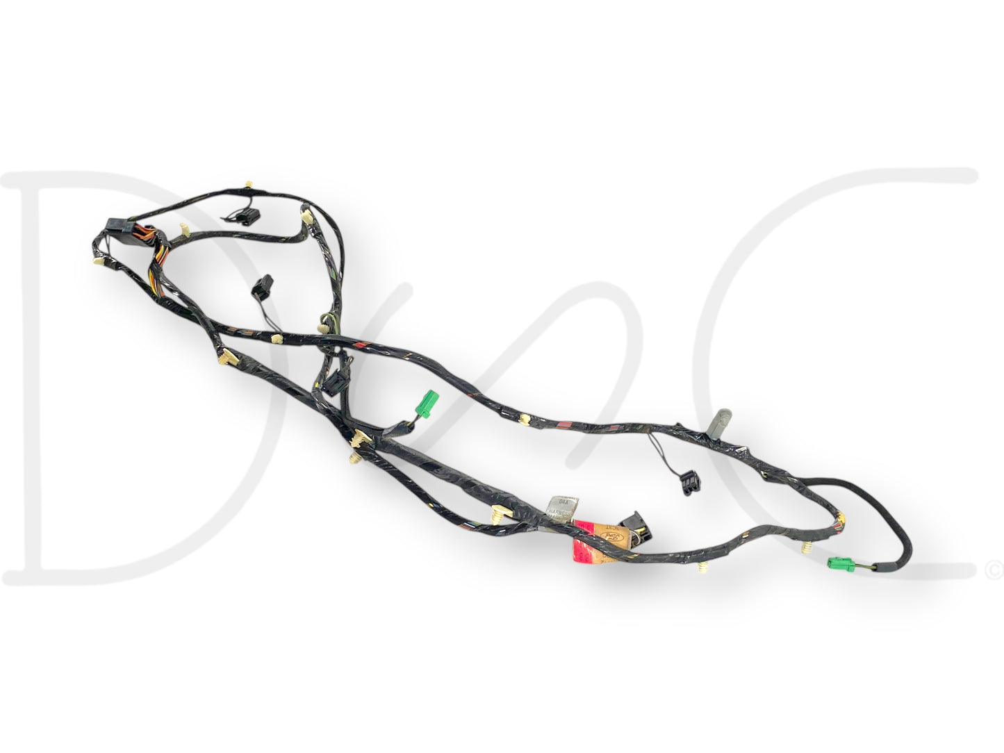 02-04 Ford F250 F350 Cab Light Trip Computer Wire Harness 3C3T-17C712-P260G Bb, used wiring harness with light wear, compatible with 2002-2004 Ford F-250, F-350, F-450, and F-550 trucks, designed for 6.0L Powerstroke engine models.