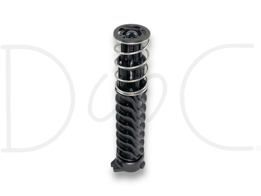 03-07 Ford F250 F350 6.0 6.0L Diesel Oil Filter Housing Return Tube Stand Pipe in used good condition with light wear, removed from a 2004 Ford F-350 Lariat 6.0 Diesel, designed for 2003-2007 Ford Super Duty trucks, featuring durable black metal construction.