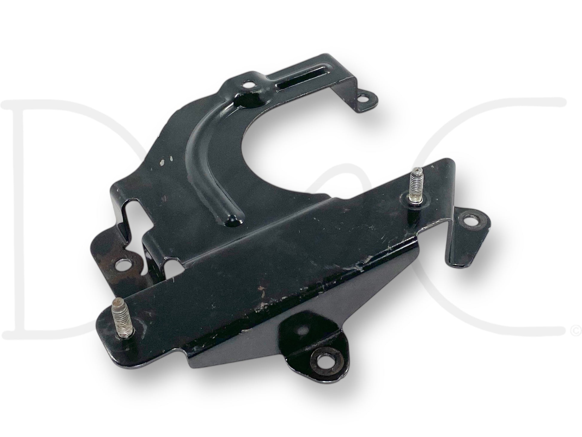 04.5-07 Ford F250 F350 6.0 6.0L Diesel Gpr Glow Plug Relay Mount Bracket OE, used with light wear, black metal mounting bracket compatible with 2004 to 2007 Ford Super Duty trucks, designed for 6.0L Powerstroke diesel engines, providing reliable OE fitment and durability.