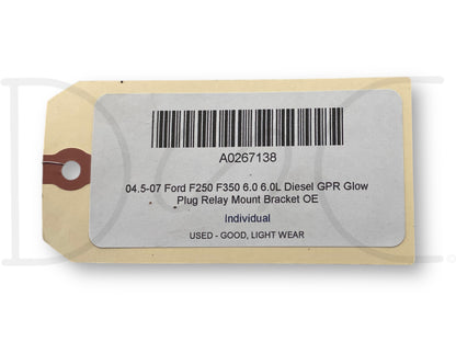 04.5-07 Ford F250 F350 6.0 6.0L Diesel Gpr Glow Plug Relay Mount Bracket OE
