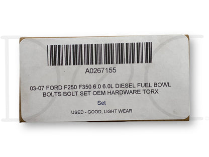 03-07 Ford F250 F350 6.0 6.0L Diesel Fuel Oil Filter Housing Bolts Bolt Set OE