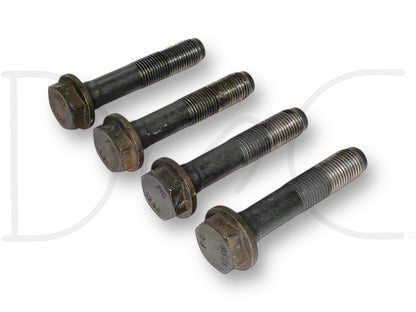 03-07 Ford 6.0 6.0L Diesel Harmonic Balancer Crank Pulley Bolts Bolt Set 4, used good condition with light wear, designed for Super Duty Ford trucks including F-250, F-350, F-450, and F-550 models from 2003 to 2007, compatible with 6.0 Powerstroke engines.
