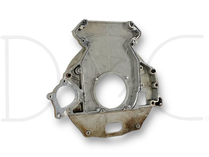 03-10 Ford F250 F350 6.0 6.4 5R110 Auto Trans Rear Engine Adapter Plate OEM used with light wear, removed from a 2004 Ford F-350 Lariat 6.0 Diesel 4WD, compatible with 2003-2010 Ford F-250, F-350, F-450, and F-550 trucks.