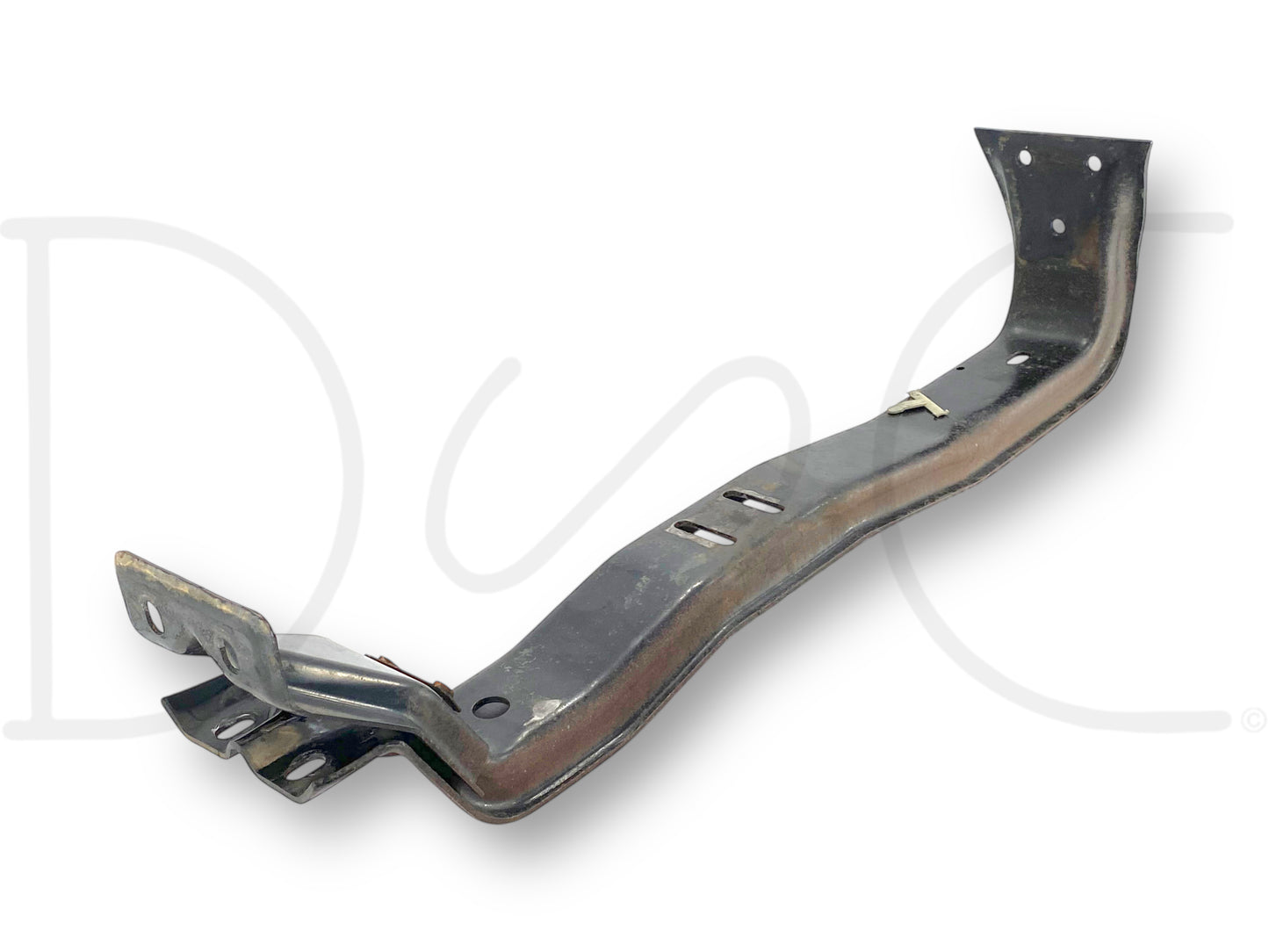 04-10 Ford F250 F350 4WD Automatic Trans Transmission Crossmember Frame in used good condition with light wear, designed to fit 2003-2010 Ford F-250, F-350, F-450, and F-550 trucks, compatible with 6.0 Powerstroke and 5R110 automatic transmission systems.