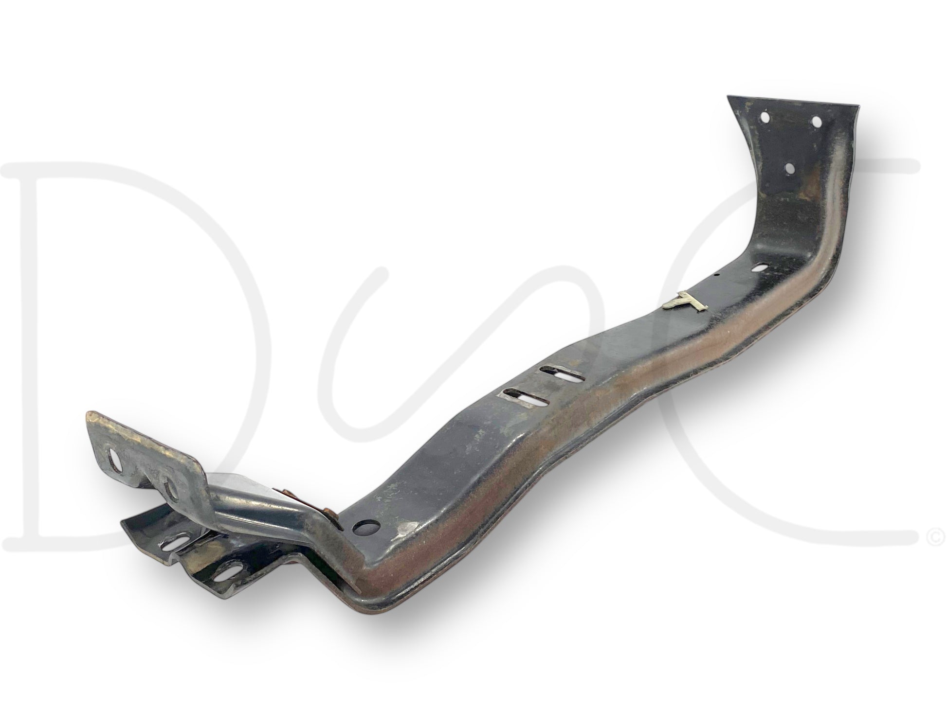 04-10 Ford F250 F350 4WD Automatic Trans Transmission Crossmember Frame in used good condition with light wear, designed to fit 2003-2010 Ford F-250, F-350, F-450, and F-550 trucks, compatible with 6.0 Powerstroke and 5R110 automatic transmission systems.