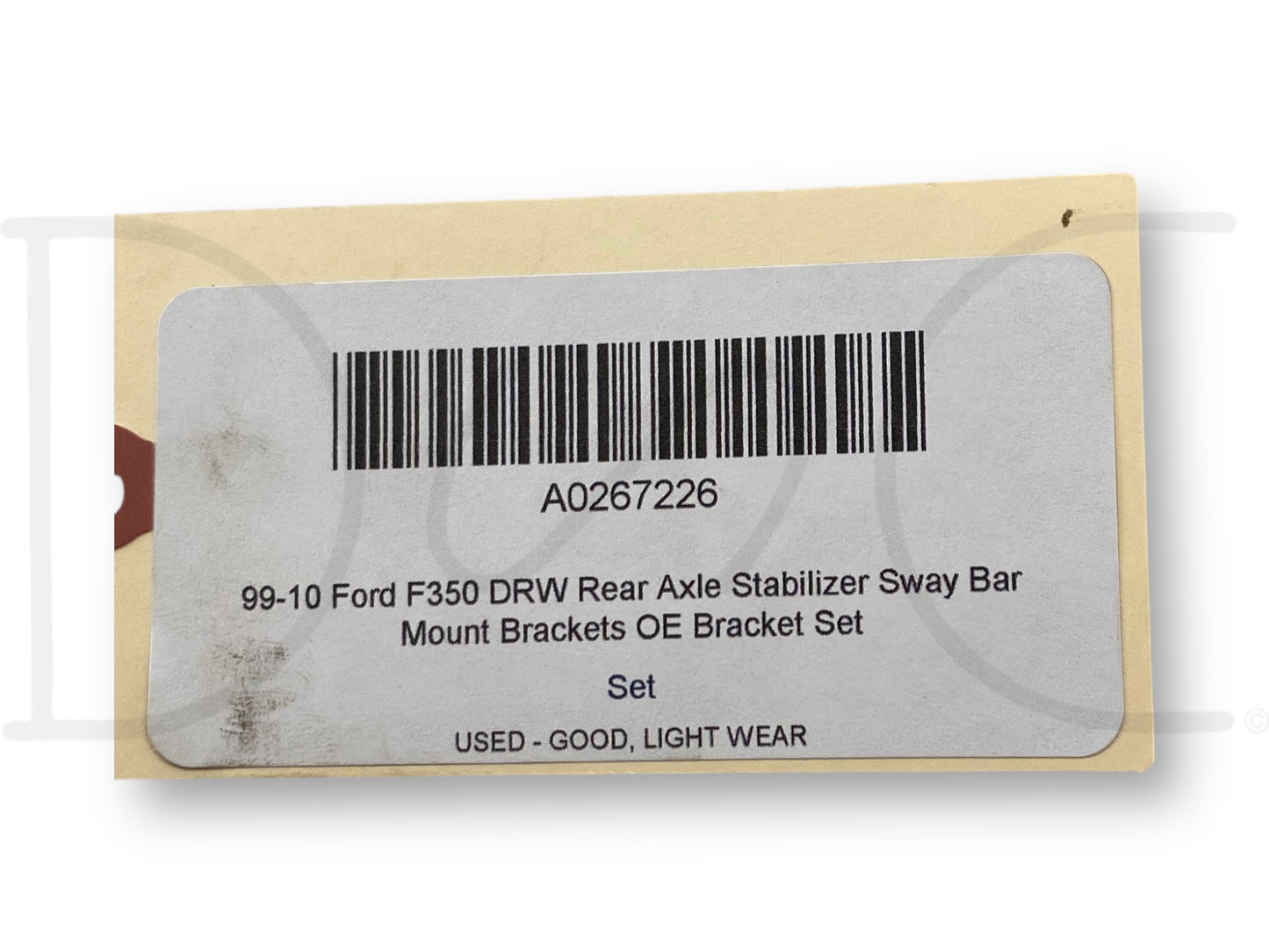 99-10 Ford F350 DRW Rear Axle Stabilizer Sway Bar Mount Brackets OE Bracket Set