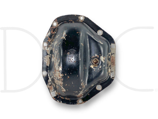 99-10 Ford F350 DRW Dually DANA 80 Rear Axle Diff Differential Cover OE shown used with light wear and surface rust, designed for Ford F-250 and F-350 trucks from 1999 to 2010, compatible with 6.0 Powerstroke and Super Duty models.