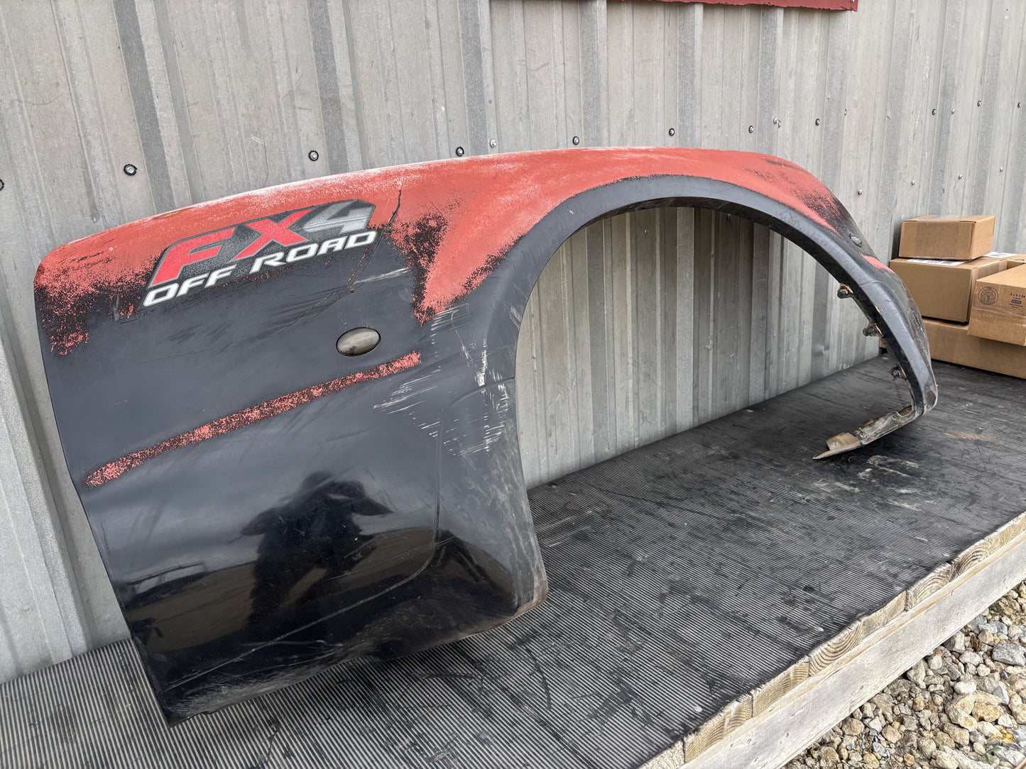 99-10 Ford F350 DRW Dually Rear Fender RH Right Passenger UD Black *Blem*