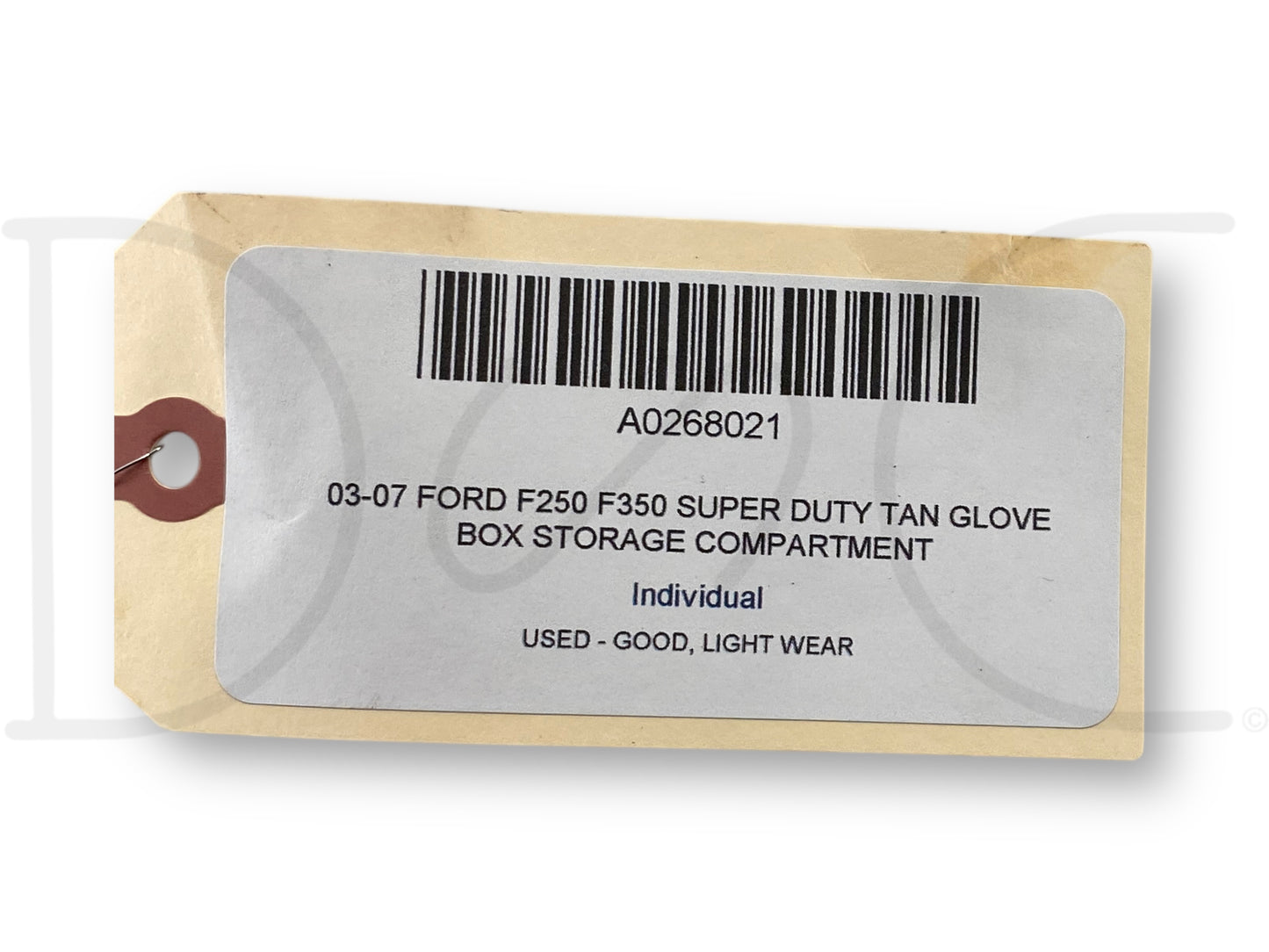 03-07 Ford F250 F350 Super Duty Tan Glove Box Storage Compartment