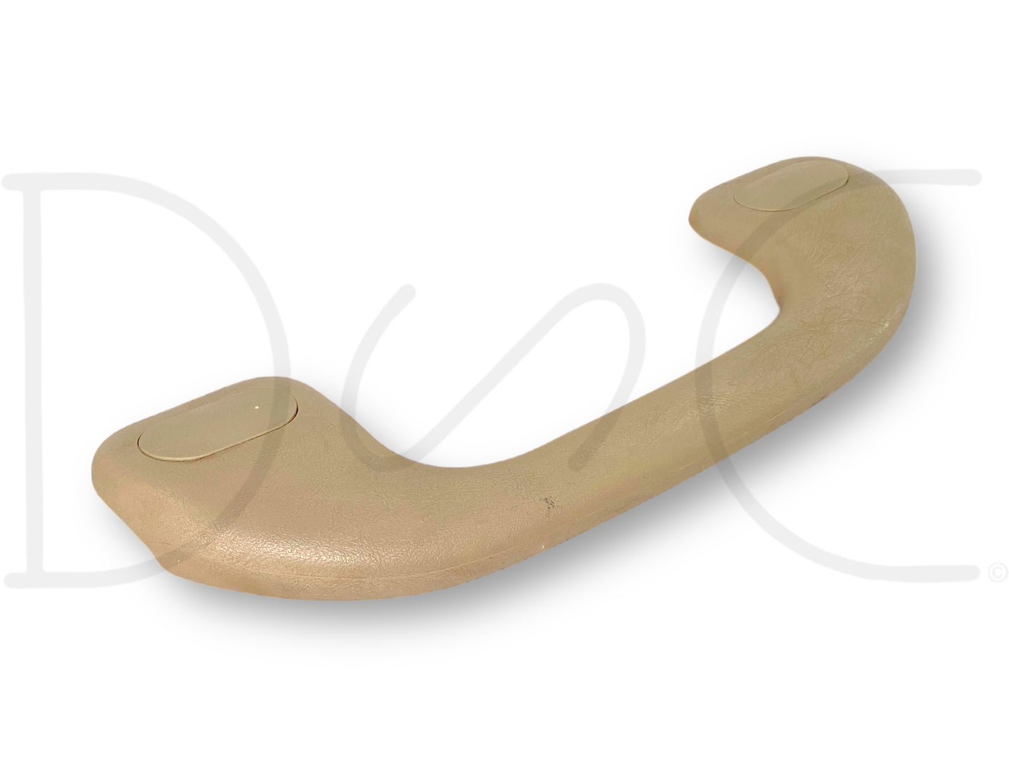 02-07 Ford F250 F350 LH Left Driver A Pillar Grab Handle Tan OE, used condition with light wear, compatible with 2003-2007 Ford F-250, F-350, F-450, F-550 Super Duty trucks, designed for driver side installation, tan color matching interior trim.