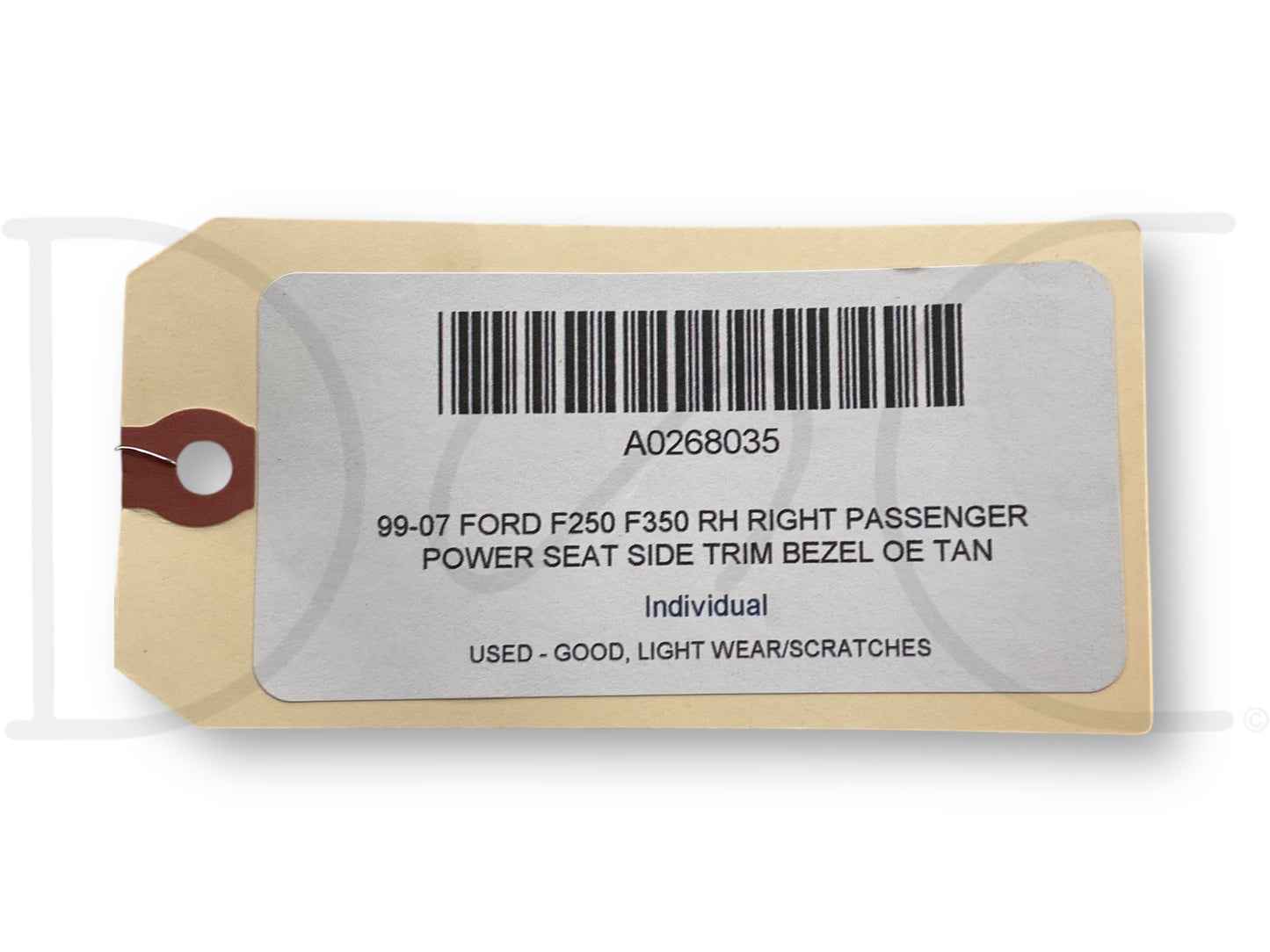 99-07 Ford F250 F350 RH Right Passenger Power Seat Side Trim Bezel OE Tan