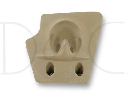 99-04 Ford F250 F350 Center Dash Trash Bag Hook Ashtray Delete Panel Tan OE, used with light wear, tan plastic panel designed to replace center dash ashtray and add trash bag hooks, compatible with 1999-2004 Ford Super Duty trucks including F-250 and F-350.