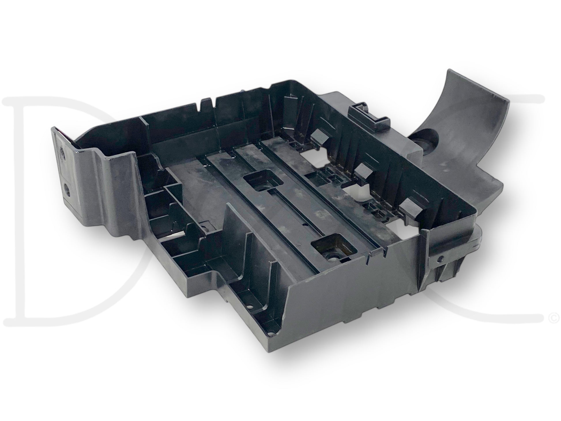 03-04 Ford F250 F350 Super Duty 6.0 6.0L Air Filter Bracket LH Battery Tray OE, used with good condition showing light wear and small blemishes, compatible with 2003-2004 Ford F-250, F-350, F-450, and F-550 trucks, black plastic automotive part.