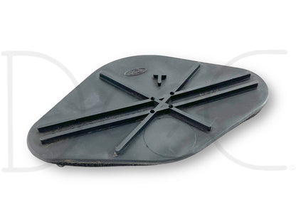 99-07 Ford F250 F350 Clutch Pedal Delete Panel Plug Firewall Cover OEM in used good condition with light wear, black plastic cover designed to fit 1999-2007 Ford Super Duty trucks including F-250, F-350, F-450, and F-550 models, compatible with 6.0L Powerstroke engines.