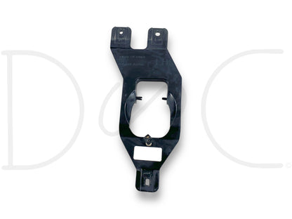 01-04 Ford F250 F350 LH Left Driver Front Bumper Fog Light Bracket OE, used condition with light wear, removed from a 2004 Ford F-350 Lariat 6.0L Powerstroke, compatible with 2001-2004 F-250, F-350, F-450, and F-550 trucks, black durable metal bracket for fog light mounting.