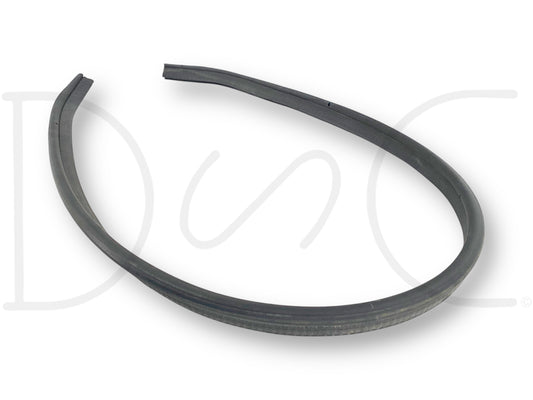 99-07 Ford Excursion F250 F350 Hood To Cowl Weatherstripping Seal Weather Strip made of durable black rubber, used in good condition with light wear, compatible with 1999-2007 Ford Excursion and Super Duty trucks including 6.0L Powerstroke models.