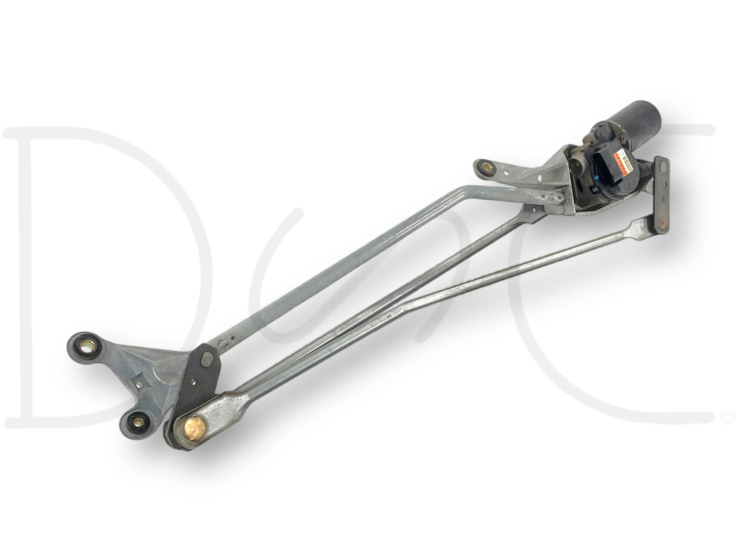 02-07 Ford F250 F350 Super Duty Windshield Wiper Motor W/ Linkage 2L2F-17D539-Ad used wiper motor and linkage assembly for Ford Super Duty trucks, compatible with 2002-2007 F-250, F-350, F-450, and F-550 models, showing light wear from a 2004 Ford F-350 Lariat 6.0L diesel.
