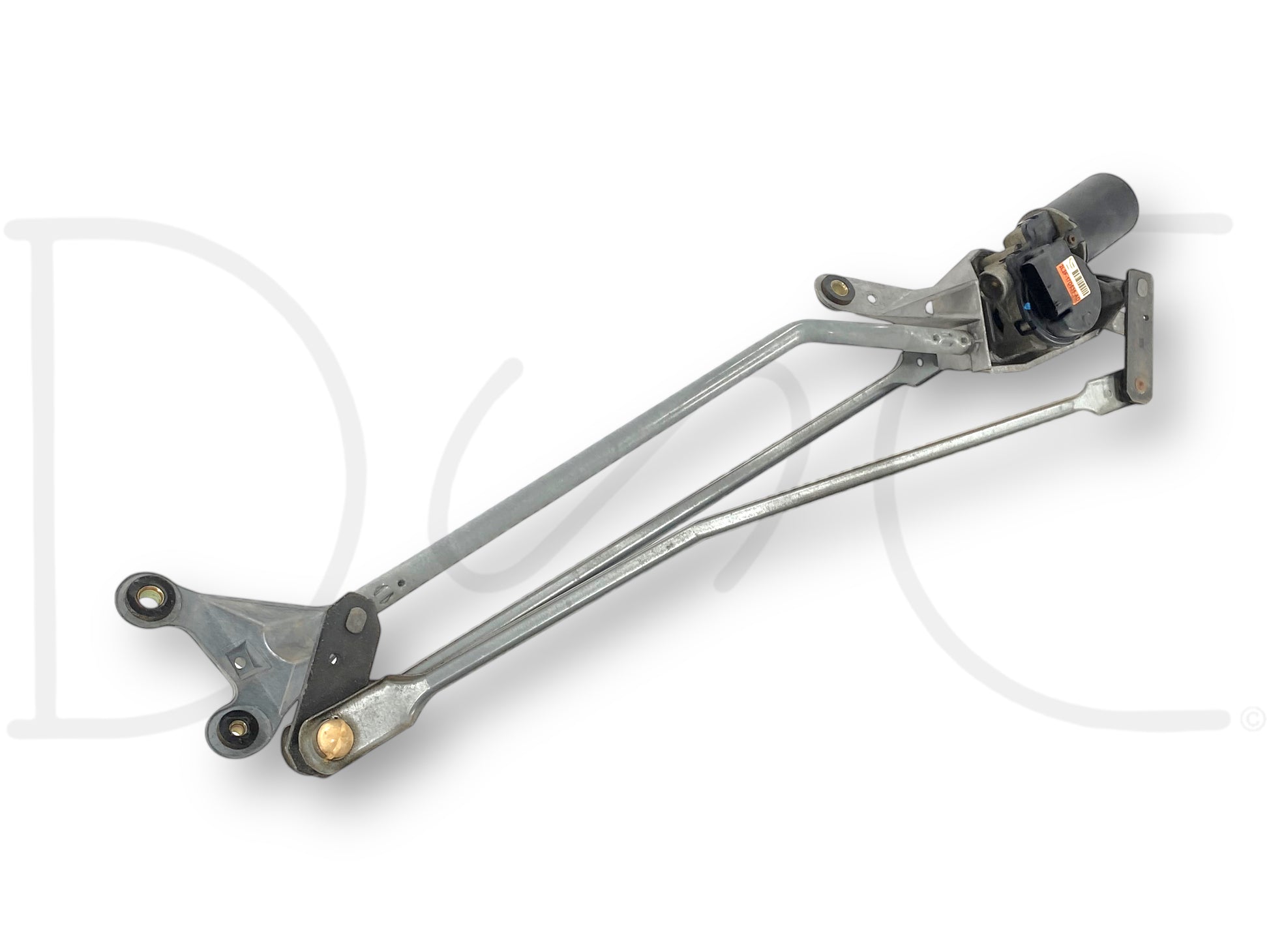02-07 Ford F250 F350 Super Duty Windshield Wiper Motor W/ Linkage 2L2F-17D539-Ad used wiper motor and linkage assembly for Ford Super Duty trucks, compatible with 2002-2007 F-250, F-350, F-450, and F-550 models, showing light wear from a 2004 Ford F-350 Lariat 6.0L diesel.