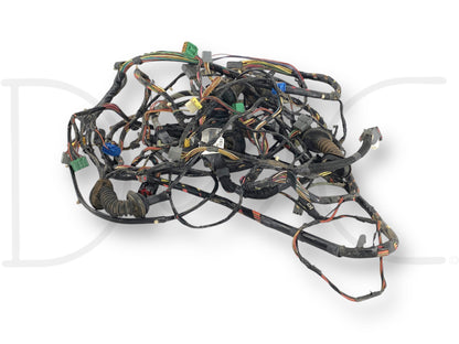 Used good condition 03-04 Ford F250 F350 Lariat Crew Cab Interior Wiring Harness 4C3T-14A005-Xh with light wear, compatible with 2003-2004 Ford F-250, F-350, F-450, and F-550 models, featuring various connectors wrapped in black protective sheathing.