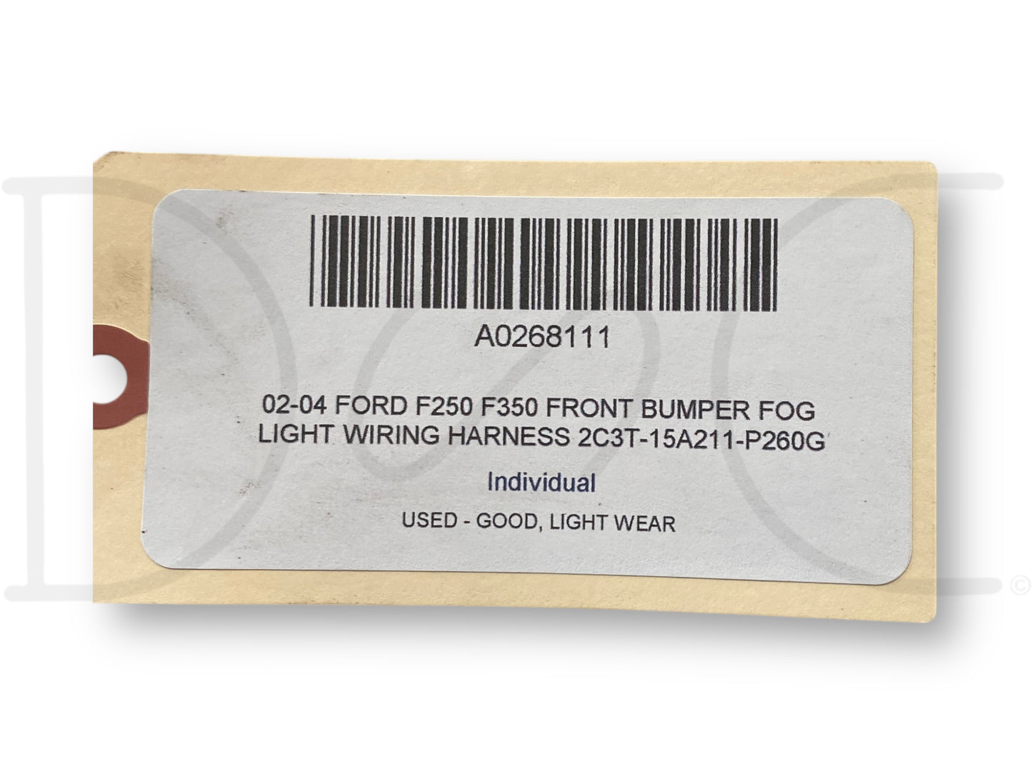 02-04 Ford F250 F350 Front Bumper Fog Light Wiring Harness 2C3T-15A211-P260G