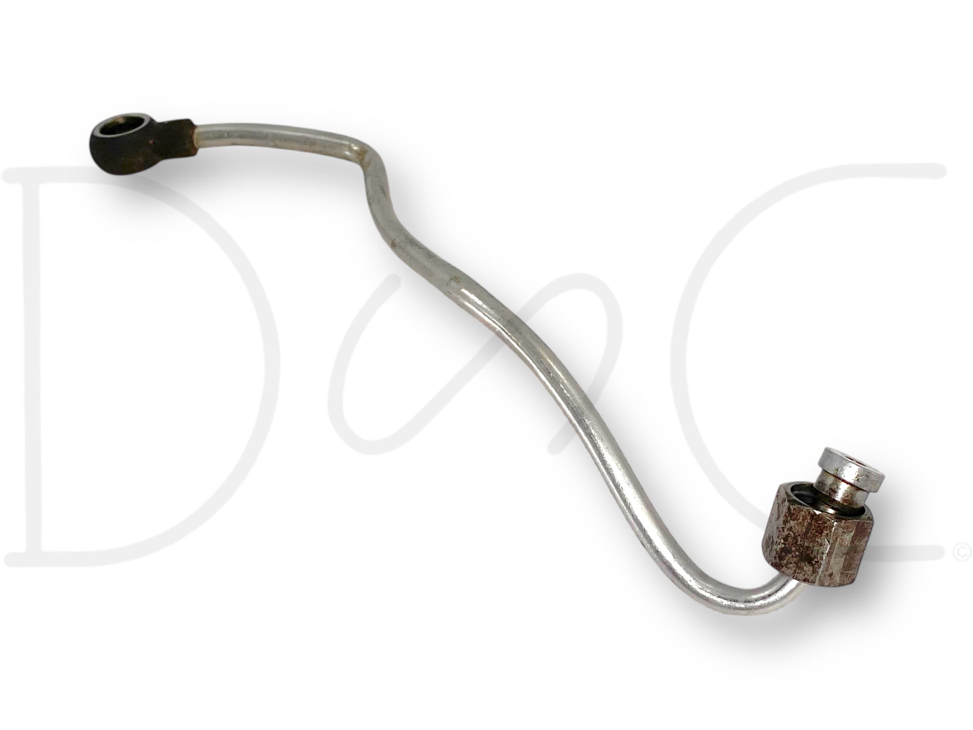 03-07 Ford F250 F350 6.0 6.0L Diesel LH Left Cylinder Head Fuel Supply Line OE, used in good condition with light wear, removed from a 2004 Ford F-350 Lariat 6.0L Diesel, designed for Ford Super Duty trucks from 2003 to 2007.