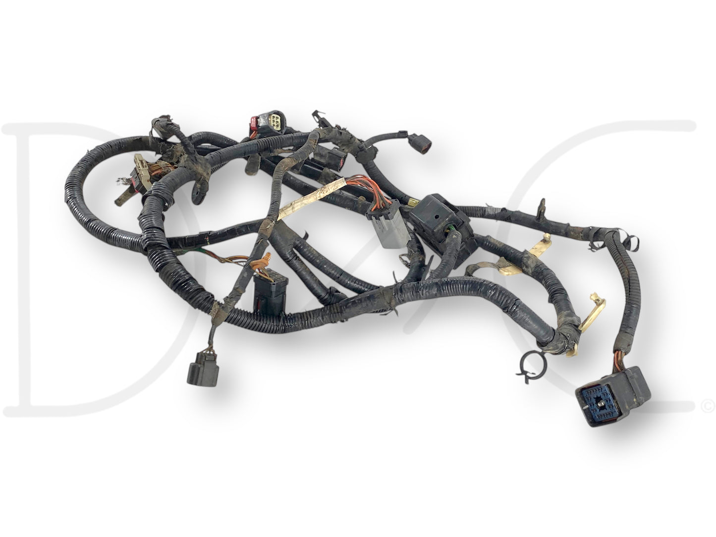 03-04 Ford F250 F350 6.0 6.0L 5R110 Transmission Wiring Harness ESOF 4X4 used with light wear and damaged transfer case shift motor plug housing, compatible with 2003-2004 Ford F-250, F-350, F-450, F-550 Super Duty trucks featuring 6.0L Powerstroke engines.