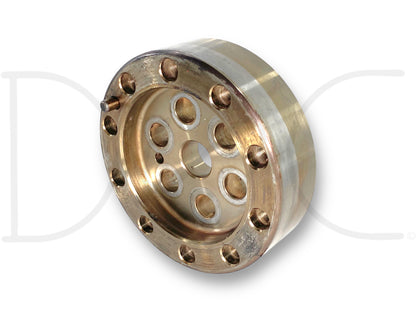 03-10 Ford F250 F350 6.0 6.4 Crank Shaft Spacer Crankshaft Adapter Flange OE, used with light wear, removed from a 2004 Ford F-350 Lariat 6.0L diesel, compatible with 2003-2010 Ford F-250, F-350, F-450, and F-550 truck models.
