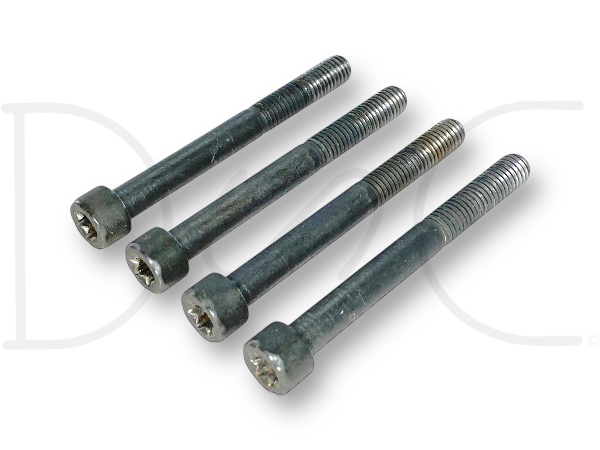 03-07 Ford F250 F350 6.0 6.0L Diesel Fuel Oil Filter Housing Bolts Bolt Set OE, used condition with light wear, suitable for 2003-2007 Ford F-250, F-350, F-450, and F-550 trucks, durable metal construction designed for 6.0L Powerstroke diesel engines.