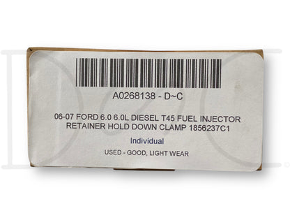 06-07 Ford 6.0 6.0L Diesel T45 Fuel Injector Retainer Hold Down Clamp 1856237C1