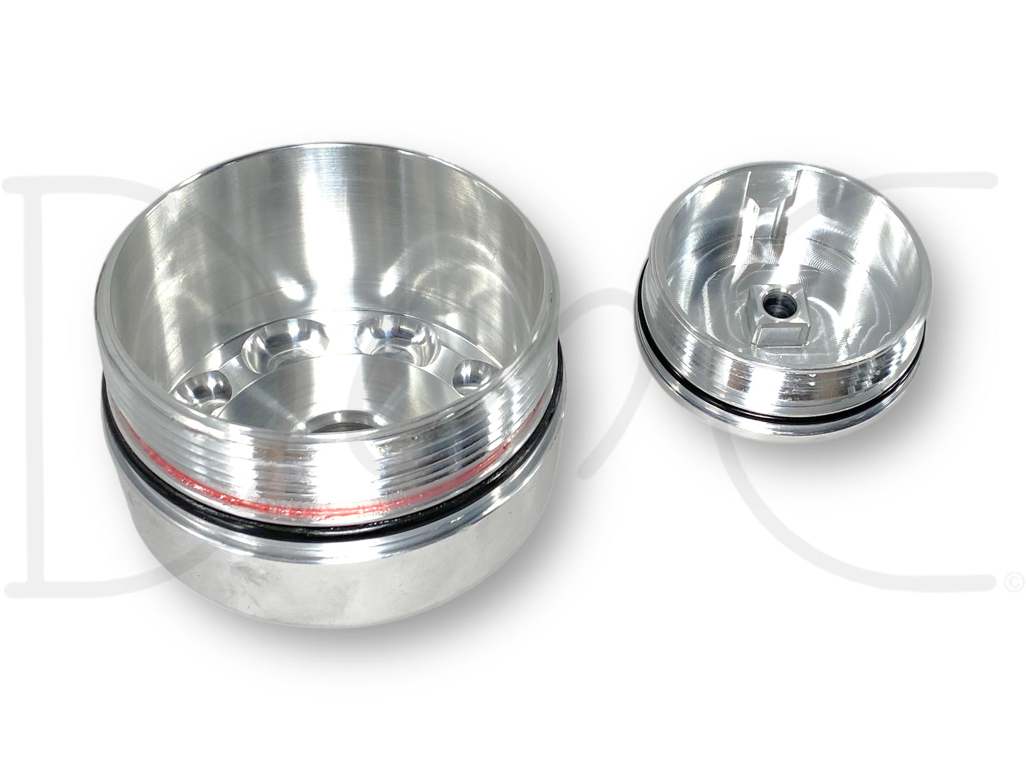 03-07 Ford F250 6.0 6.0L Beans Diesel Fuel Oil Filter Caps Lids Billet Aluminum
