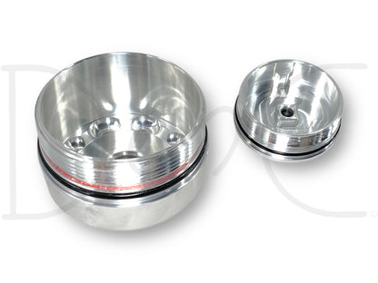 03-07 Ford F250 6.0 6.0L Beans Diesel Fuel Oil Filter Caps Lids Billet Aluminum
