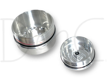 03-07 Ford F250 6.0 6.0L Beans Diesel Fuel Oil Filter Caps Lids Billet Aluminum
