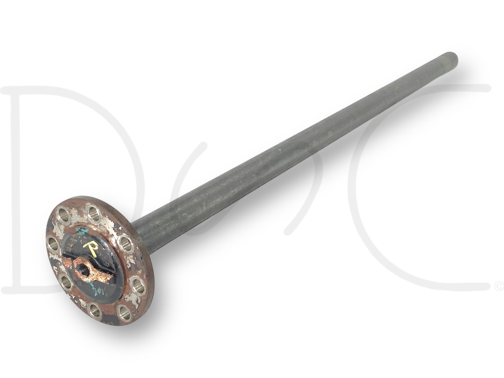 99-04 Ford F350 DRW Dually Pickup DANA 80 Rear Axle Shaft RH Right Passenger, used with good condition and light wear, removed from a 2004 Ford F-350 Lariat 6.0L Diesel, compatible with 1999-2004 Ford F-350 trucks, designed for reliable OE replacement.