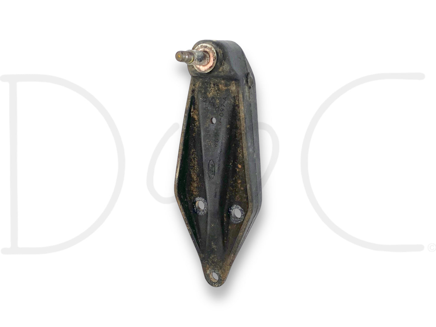 99-04 Ford F250 F350 4X4 Front Upper Shock Tower Mount OE 3C34-18035-Aa used part with light wear, black metal component removed from 2004 Ford F-350 Lariat 6.0L Diesel, compatible with 1999-2004 F-250, F-350, F-450, and F-550 trucks.