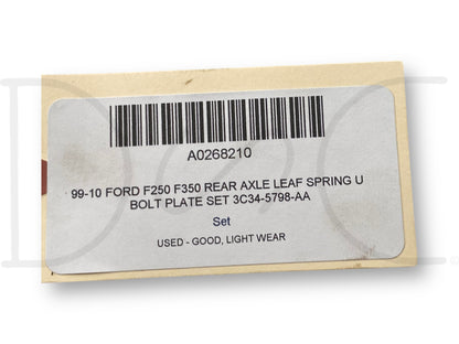 99-10 Ford F250 F350 Rear Axle Leaf Spring U Bolt Plate Set 3C34-5798-Aa